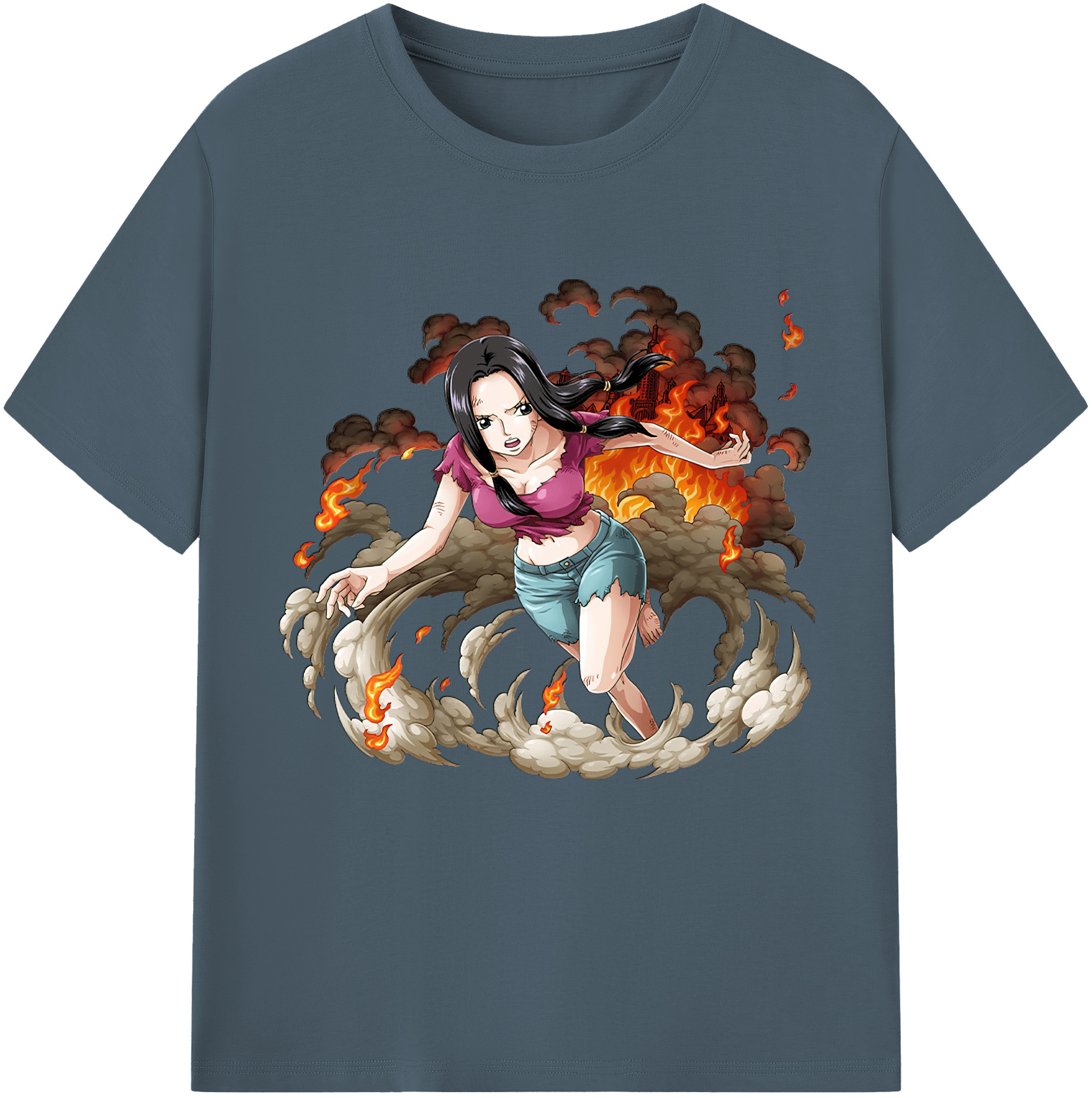 ワンピース ニコ・ロビン ONE PIECE Nico Robin 綿100％半袖Tシャツ（フロントプリント）